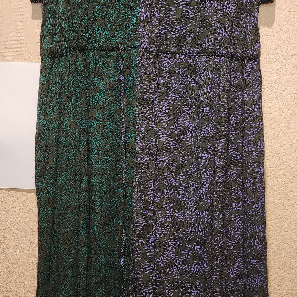 Terra & Sky Green and Purple Maxi Dress